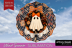 Cute Ghost Wind Spinner Sublimation PNG - Spooky Halloween Product Image 1