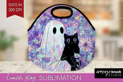 Cute Ghost Lunch Bag - Spooky Halloween Lunch Bug PNG Product Image 1