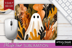 Cute Ghost Mouse Pad Sublimation - Spooky Halloween Mousepad Product Image 1