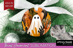 Cute Ghost Ornament PNG - Spooky Halloween PNG Sublimation Product Image 1