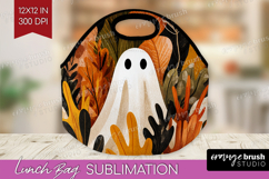 Cute Ghost Lunch Bag - Spooky Halloween Lunch Bug PNG Product Image 1