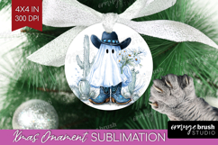 Cute Ghost Ornament PNG - Spooky Halloween PNG Sublimation Product Image 1