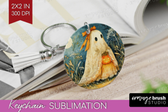 Cute Ghost Keychain PNG - Spooky Halloween Keychain Product Image 1