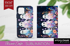 Cute Ghost Phone Case PNG - Spooky Halloween Case PNG Product Image 1