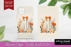 Cute Ghost Phone Case PNG - Spooky Halloween Case PNG Product Image 1