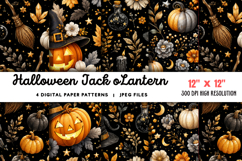 Halloween Jack O'Lantern Patterns JPG Product Image 1