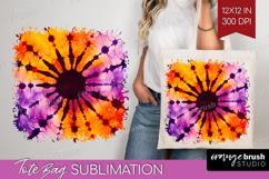 Halloween Tote Bag - Tie Dye Tote Bag PNG Sublimation Product Image 1