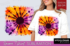 Halloween Square Tshirt Background - Tie Dye PNG Sublimation Product Image 1