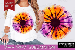 Halloween Round Tshirt Background - Tie Dye PNG Sublimation Product Image 1