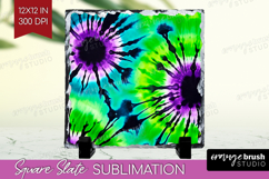 Halloween Slate PNG - Tie Dye Square Slate Sublimation Product Image 1