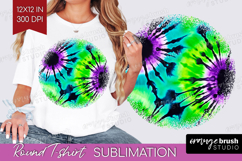 Halloween Round Tshirt Background - Tie Dye PNG Sublimation Product Image 1