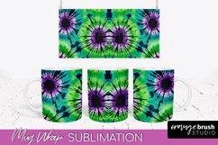Halloween Tie Dye Coffee Mug Sublimation - Spooky Mug Wrap Product Image 1