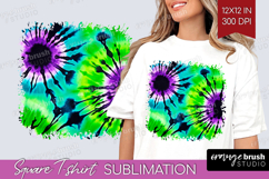 Halloween Square Tshirt Background - Tie Dye PNG Sublimation Product Image 1