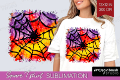 Halloween Square Tshirt Background - Tie Dye PNG Sublimation Product Image 1