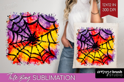 Halloween Tote Bag - Tie Dye Tote Bag PNG Sublimation Product Image 1