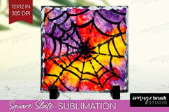 Halloween Slate PNG - Tie Dye Square Slate Sublimation Product Image 1