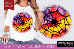 Halloween Round Tshirt Background - Tie Dye PNG Sublimation Product Image 1