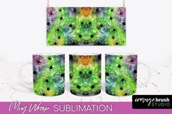 Halloween Tie Dye Coffee Mug Sublimation - Spooky Mug Wrap Product Image 1