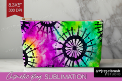 Halloween Cosmetic Bag - Tie Dye Makeup Bag PNG Sublimation Product Image 1