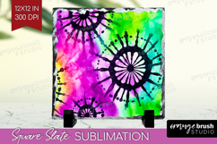 Halloween Slate PNG - Tie Dye Square Slate Sublimation Product Image 1