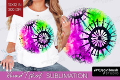 Halloween Round Tshirt Background - Tie Dye PNG Sublimation Product Image 1