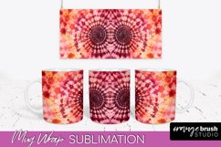 Halloween Tie Dye Coffee Mug Sublimation - Spooky Mug Wrap Product Image 1