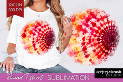 Halloween Round Tshirt Background - Tie Dye PNG Sublimation Product Image 1