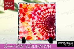 Halloween Slate PNG - Tie Dye Square Slate Sublimation Product Image 1