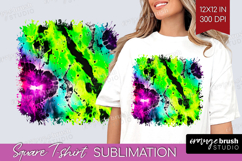 Halloween Square Tshirt Background - Tie Dye PNG Sublimation Product Image 1