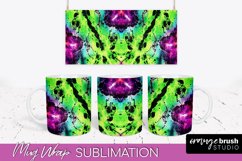 Halloween Tie Dye Coffee Mug Sublimation - Spooky Mug Wrap Product Image 1
