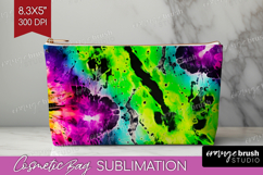 Halloween Cosmetic Bag - Tie Dye Makeup Bag PNG Sublimation Product Image 1