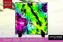 Halloween Slate PNG - Tie Dye Square Slate Sublimation Product Image 1