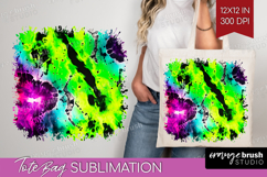 Halloween Tote Bag - Tie Dye Tote Bag PNG Sublimation Product Image 1