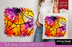 Halloween Tote Bag - Tie Dye Tote Bag PNG Sublimation Product Image 1
