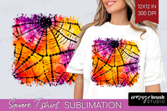 Halloween Square Tshirt Background - Tie Dye PNG Sublimation Product Image 1