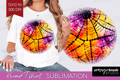 Halloween Round Tshirt Background - Tie Dye PNG Sublimation Product Image 1