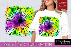 Halloween Square Tshirt Background - Tie Dye PNG Sublimation Product Image 1
