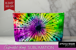 Halloween Cosmetic Bag - Tie Dye Makeup Bag PNG Sublimation Product Image 1