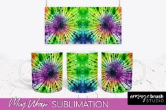 Halloween Tie Dye Coffee Mug Sublimation - Spooky Mug Wrap Product Image 1