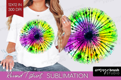 Halloween Round Tshirt Background - Tie Dye PNG Sublimation Product Image 1