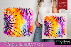 Halloween Tote Bag - Tie Dye Tote Bag PNG Sublimation Product Image 1