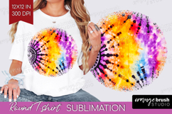 Halloween Round Tshirt Background - Tie Dye PNG Sublimation Product Image 1