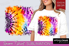 Halloween Square Tshirt Background - Tie Dye PNG Sublimation Product Image 1