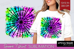 Halloween Square Tshirt Background - Tie Dye PNG Sublimation Product Image 1