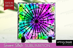 Halloween Slate PNG - Tie Dye Square Slate Sublimation Product Image 1
