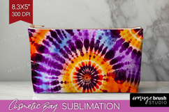 Halloween Cosmetic Bag - Tie Dye Makeup Bag PNG Sublimation Product Image 1