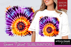 Halloween Square Tshirt Background - Tie Dye PNG Sublimation Product Image 1