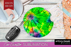 Halloween Car Coaster - Tie Dye Coaster PNG Sublimation Product Image 1