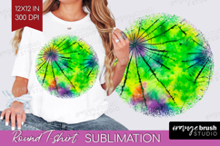 Halloween Round Tshirt Background - Tie Dye PNG Sublimation Product Image 1