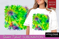 Halloween Square Tshirt Background - Tie Dye PNG Sublimation Product Image 1
